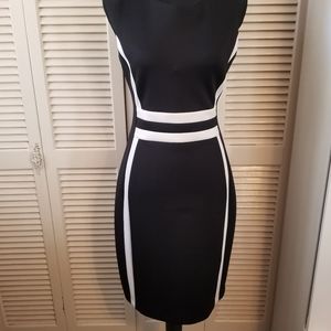 Calvin Klein Black and White stripes dress